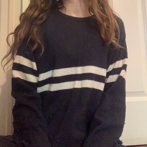 Brandy Melville Navy Striped Sweater